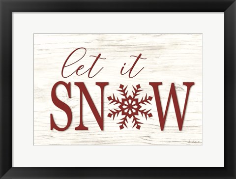 Framed Let It Snow Print