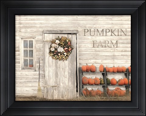 Framed Pumpkin Farm Print