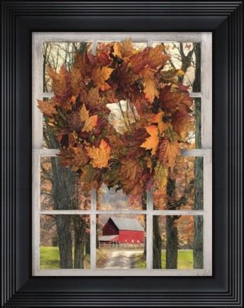 Framed Fall Window View II Print