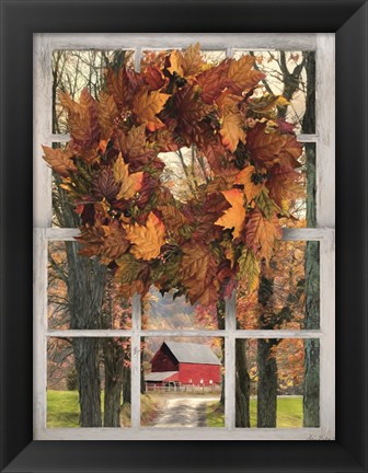 Framed Fall Window View II Print