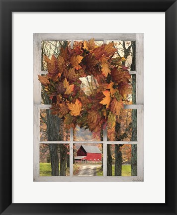 Framed Fall Window View II Print