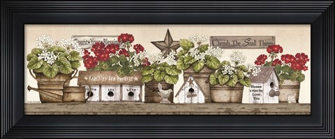 Framed Geranium Shelf Print
