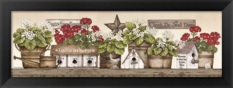Framed Geranium Shelf Print