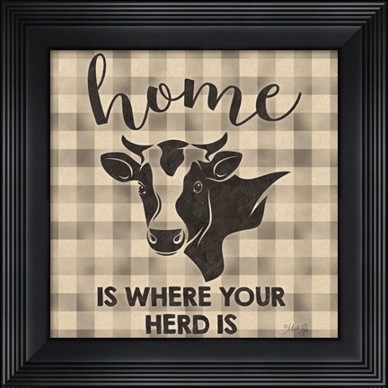 Framed Home is Where Your Herd Is Print