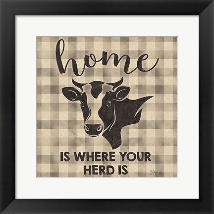 Framed Home is Where Your Herd Is Print