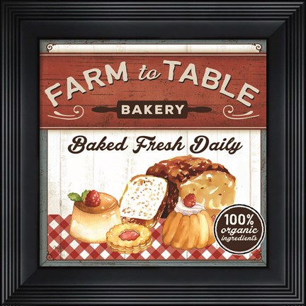 Framed Farm to Table Bakery Print