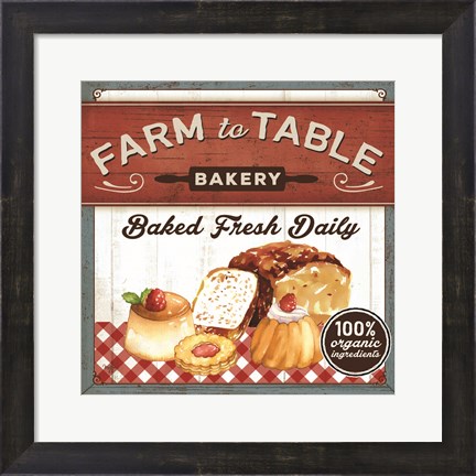 Framed Farm to Table Bakery Print