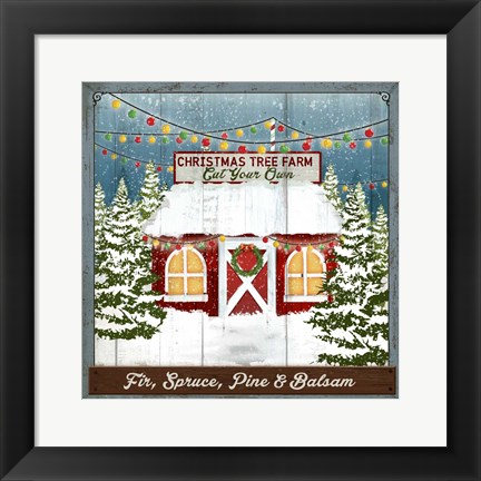 Framed Christmas Tree Farm Print