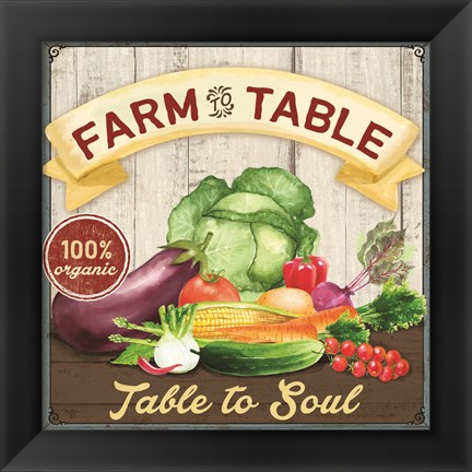 Framed Farm to Table Print