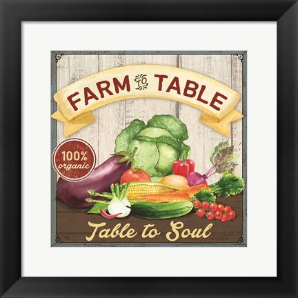 Framed Farm to Table Print