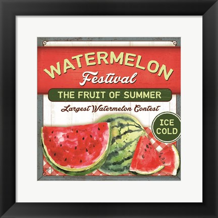 Framed Watermelon Festival Print