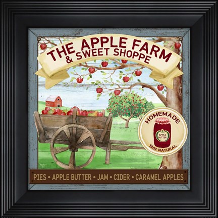 Framed Apple Farm &amp; Sweet Shoppe Print