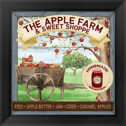 Framed Apple Farm &amp; Sweet Shoppe Print