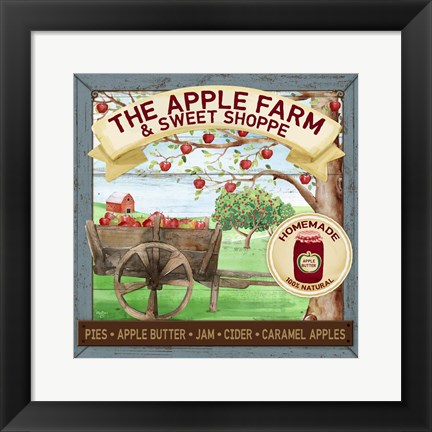 Framed Apple Farm &amp; Sweet Shoppe Print