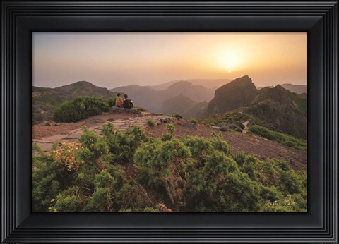 Framed Enjoying the Sunset Print