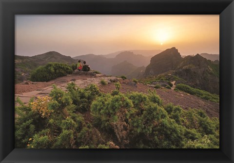 Framed Enjoying the Sunset Print