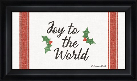 Framed Joy to the World Grain Sack Print