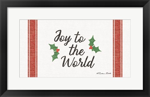 Framed Joy to the World Grain Sack Print