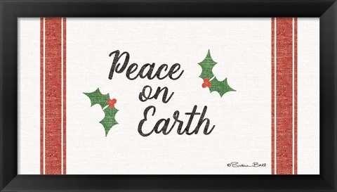 Framed Peace on Earth Grain Sack Print