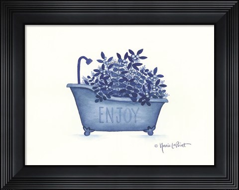 Framed Enjoy Tub Print