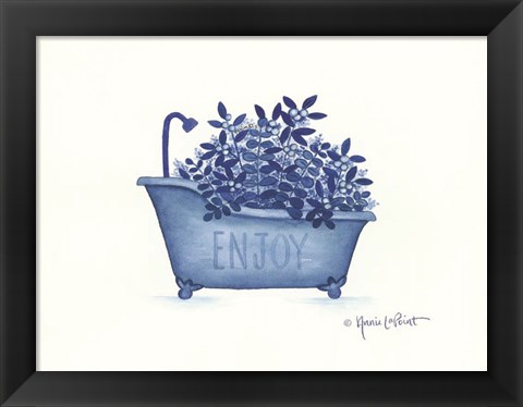 Framed Enjoy Tub Print