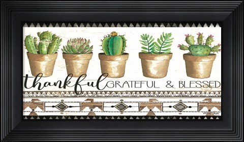 Framed Native Thankful Grateful Print