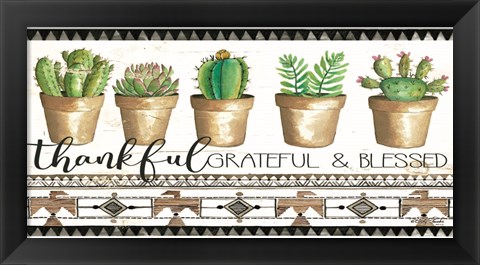 Framed Native Thankful Grateful Print