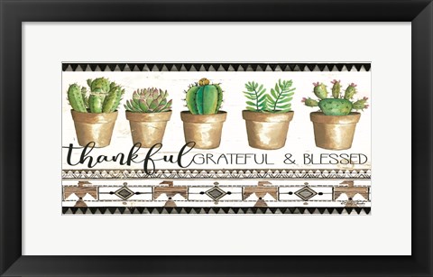 Framed Native Thankful Grateful Print