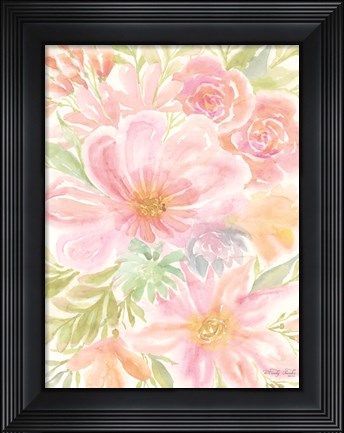 Framed Mixed Floral Blooms I Print