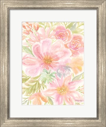 Framed Mixed Floral Blooms I Print