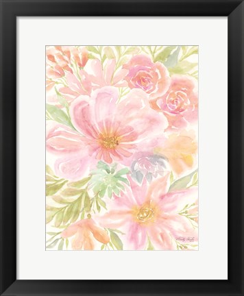 Framed Mixed Floral Blooms I Print