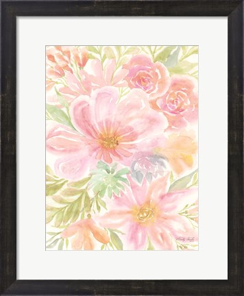 Framed Mixed Floral Blooms I Print