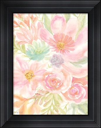 Framed Mixed Floral Blooms II Print