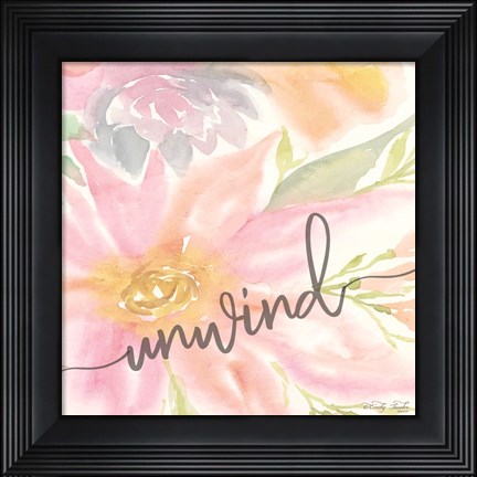 Framed Floral Unwind Print