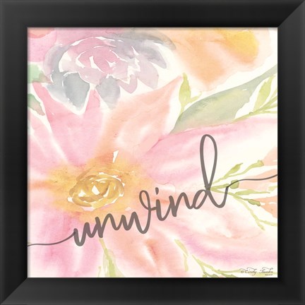 Framed Floral Unwind Print