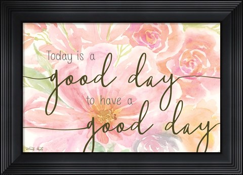 Framed Floral Good Day Print
