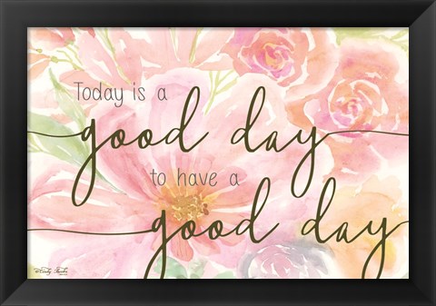 Framed Floral Good Day Print