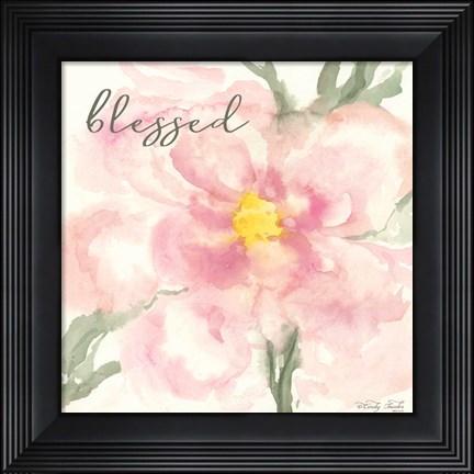 Framed Floral Blessed Print