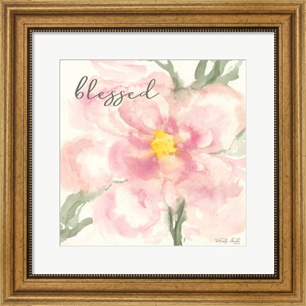 Framed Floral Blessed Print
