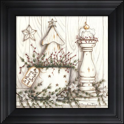 Framed Be Merry and Bright Print