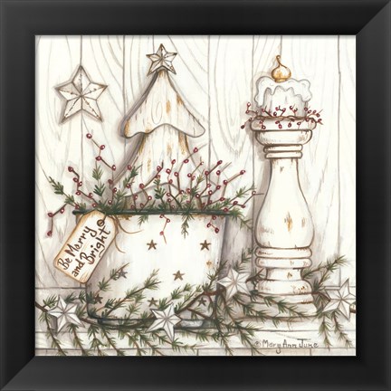 Framed Be Merry and Bright Print