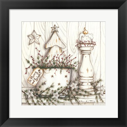 Framed Be Merry and Bright Print