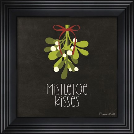 Framed Mistletoe Kisses Print