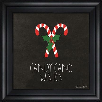 Framed Candy Cane Wishes Print