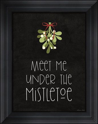 Framed Meet Me Under the Mistletoe Print