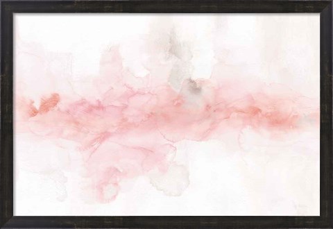Framed Rainbow Seeds Abstract Blush Gray Crop Print