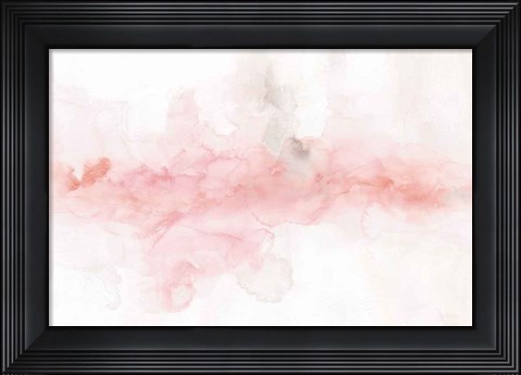 Framed Rainbow Seeds Abstract Blush Gray Crop Print