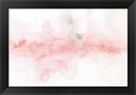 Framed Rainbow Seeds Abstract Blush Gray Crop Print