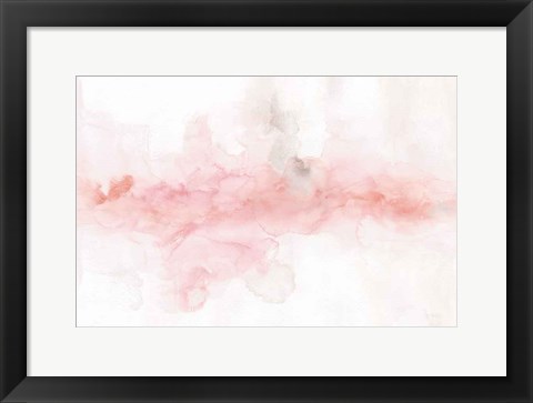 Framed Rainbow Seeds Abstract Blush Gray Crop Print