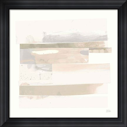 Framed Stacks III Neutral Print